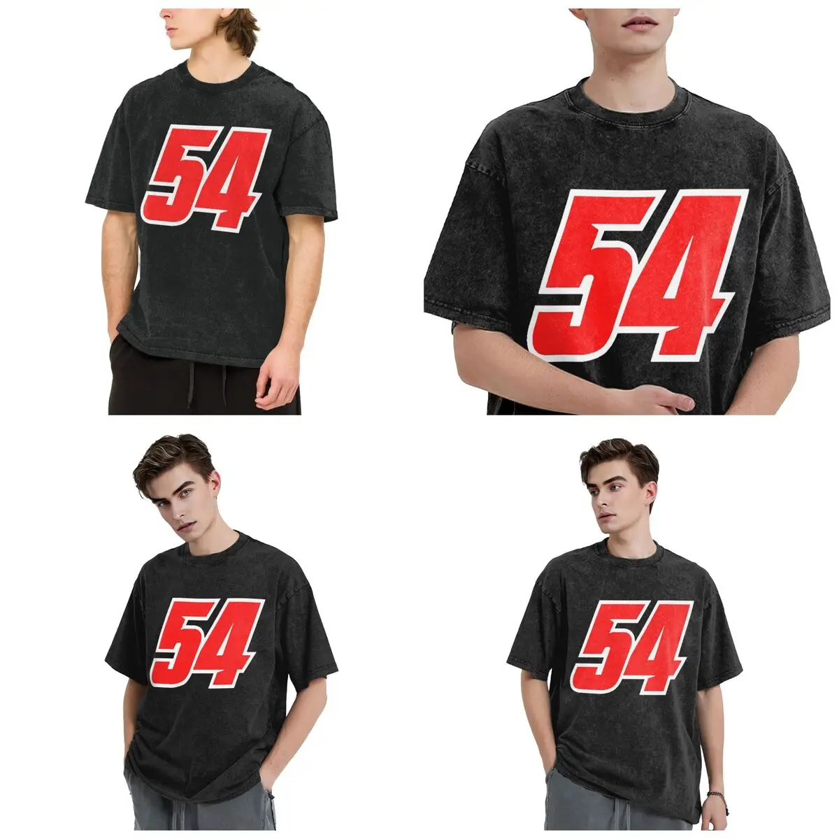 Streetwear T-Shirts Toprak Razgatlioglu 54 Washed T Shirt Short Sleeve Hip Hop T-Shirt Tops Tees for Men Women