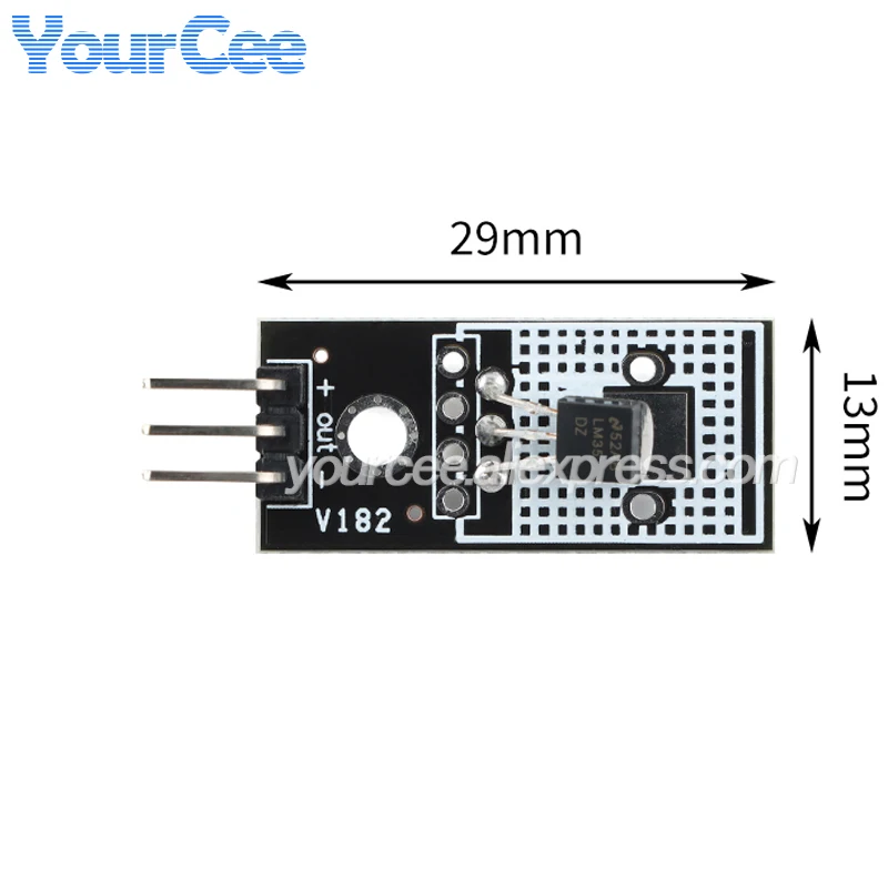10pcs/1pc LM35DZ High Pressure Analog Temperature Sensor Module Linear analog signal output DC4~30V LM35DZ/NOPB LM35DZ LM35