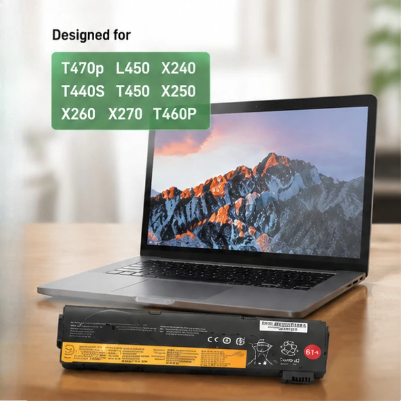 4400mAh High Capacity Laptop Battery for Lenovo ThinkPad T470p L450 X240 T440s T450 X250 X260 X270 Replacement Li-ion Battery