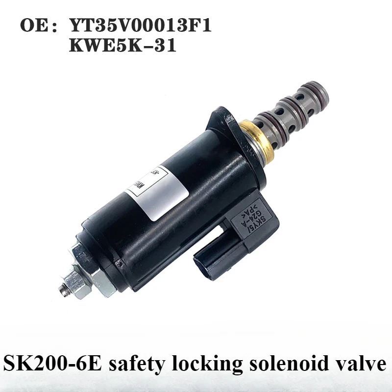 

YT35V00013F1 Shengang SK200-6E Safety Lock Solenoid Valve Excavator Accessories KWE5K-31