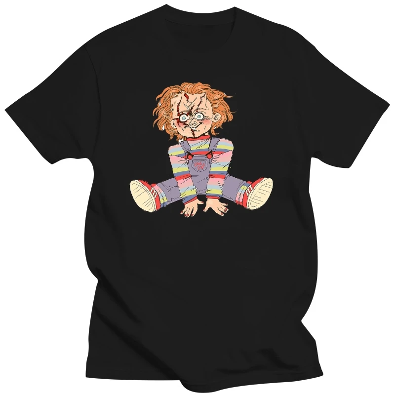 Men T Shirt White Short Sleeve Custom Shirt Men Chucky t shirt