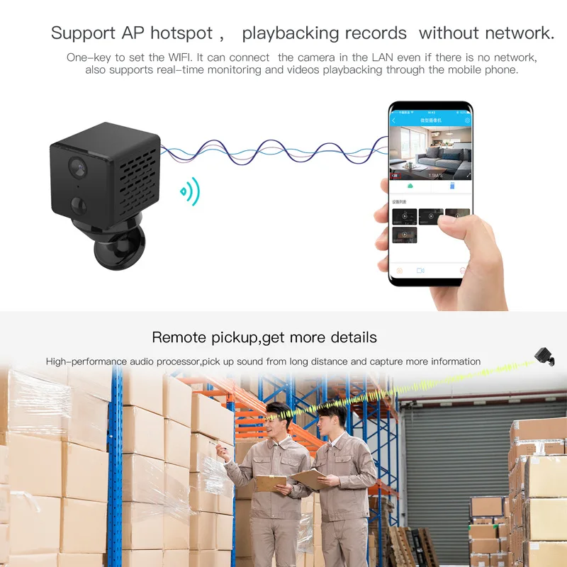 Vstarcam 1080P Mini Camera CB71CB73 Rechargeable Battery IP Camera Security Surveillance Camera Wifi Camera & DV Recorder 2 In 1