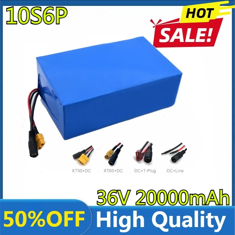

New High Quality 10S6P Batterie Lithium-ion 36V 20000mAh 10s6p, Batterie Électrique 36V 100000mAh 1000W BMS Intégré
