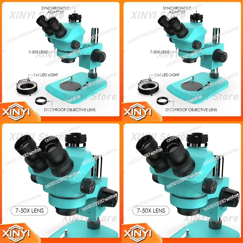 High Definition Binocular Stereo Microscope for Industrial Inspection and Maintenance with Continuous Magnification 7X to 50X