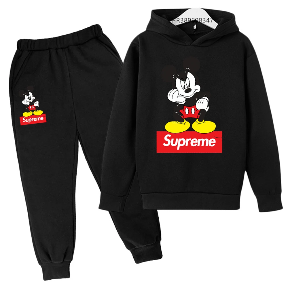 

Mickey Mouse Donald Duck Children's Sweater Suit Age 3-12 Girl's Boy's Hoodies Clothing+Pants Sweatshirt Autumn winter Clothes