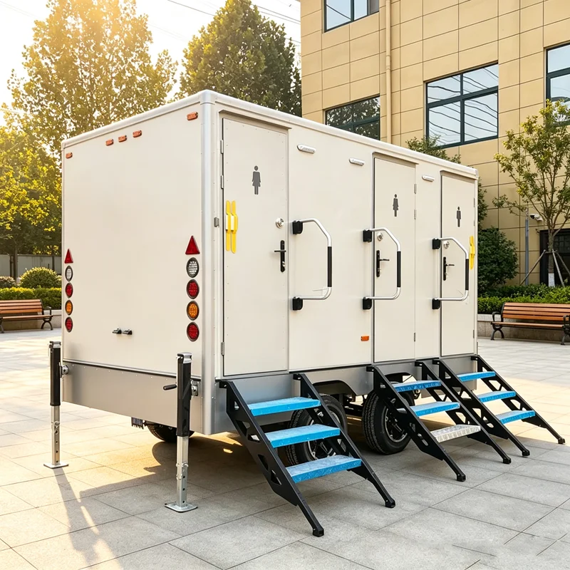 Outdoor Mobile Luxury Bathroom Portable Restroom Toilet Trailer Camping and Shower Room Customized