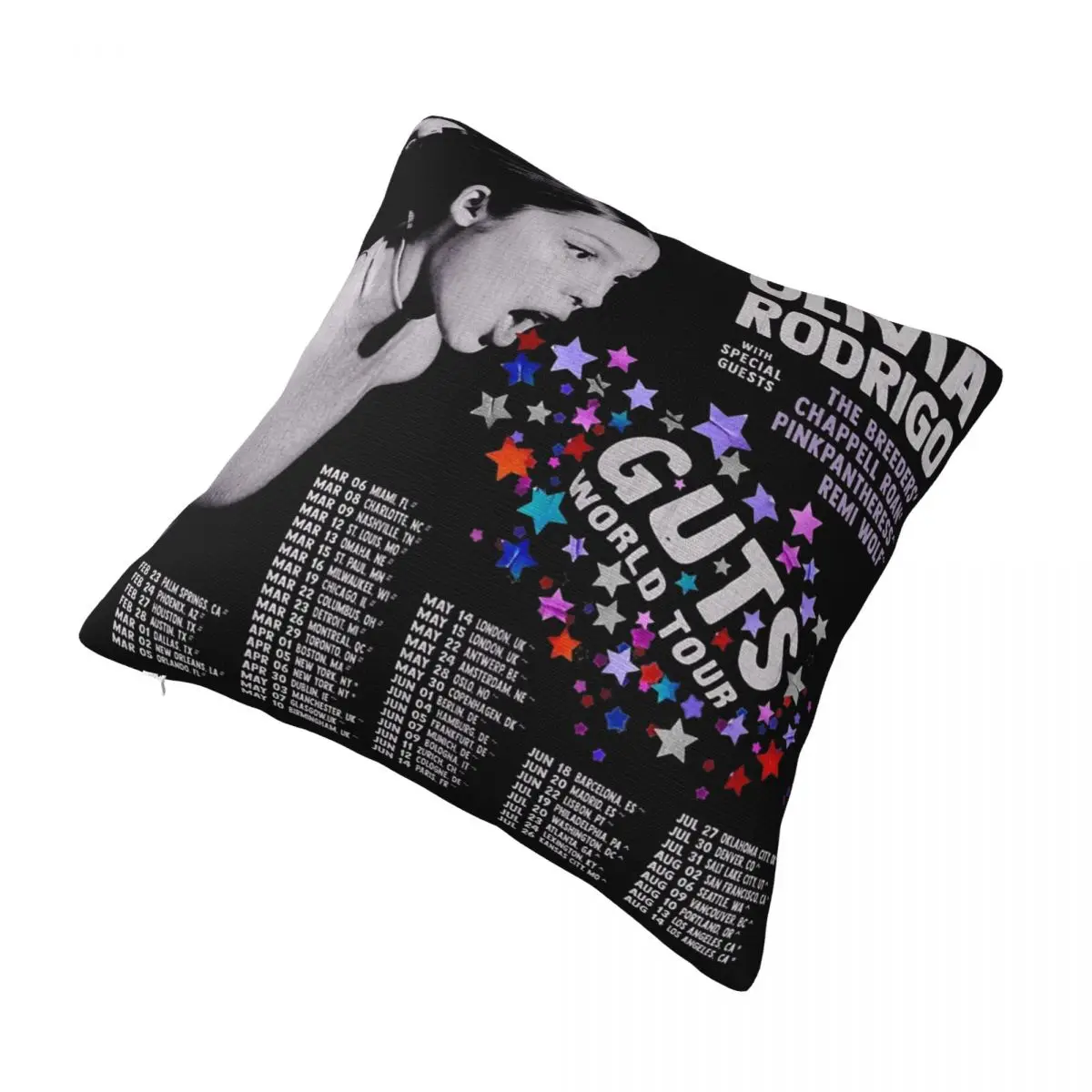 Olivia Spill Ur Guts Vampire Sour Rodrigo Pillowcases Merchandise Soft Cushion Cover Pillow Covers Sofa Decor Zipper Multi-Size