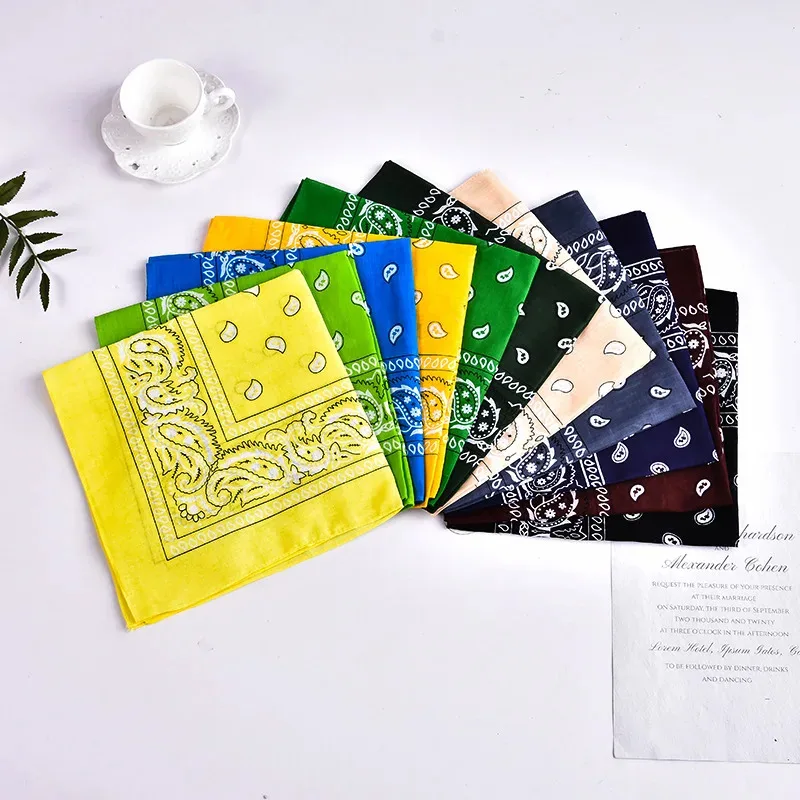 1/4Pcs Bohemian Print Bandana Paisley Pattern Headbands Hiphop Kerchief Outdoor Unisex Headband Wrist Wraps Face Mask