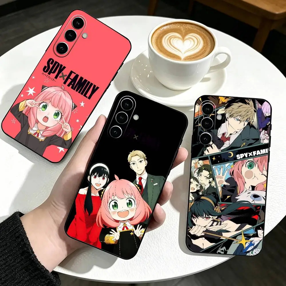 Anime S-Spy Family   Phone Case For Samsung Galaxy A73,A72,A71,A70,A53,A52,A51,Others Soft Black Cover