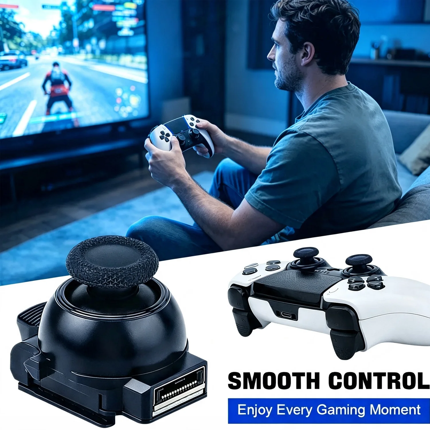 Besavior TMR Joystick Module Replacement For PS5 Edge Controller Solve Drift Gamepad Thumbstick Repair Parts Game Accessories