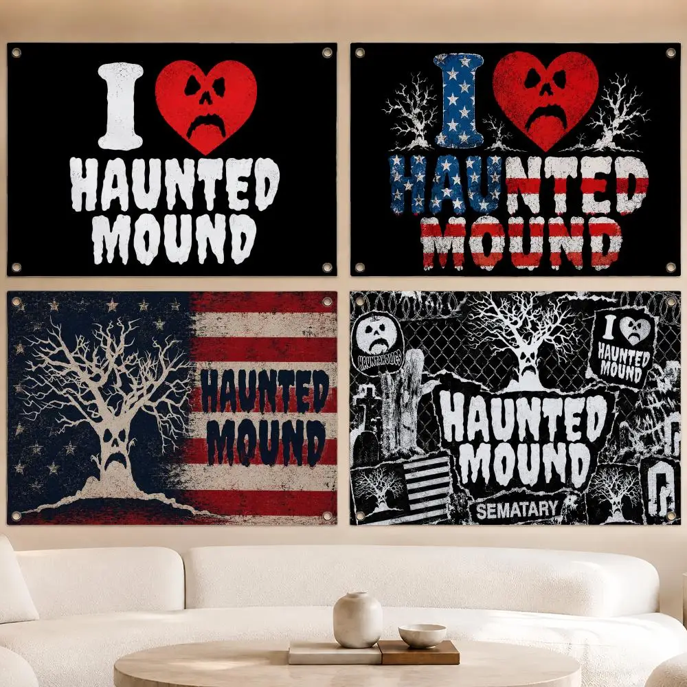 Rapper Senatary Haunted Mound Flags decor flag banner,wall hanging flag,indoor outdoor wall decor,yard garden porch patio