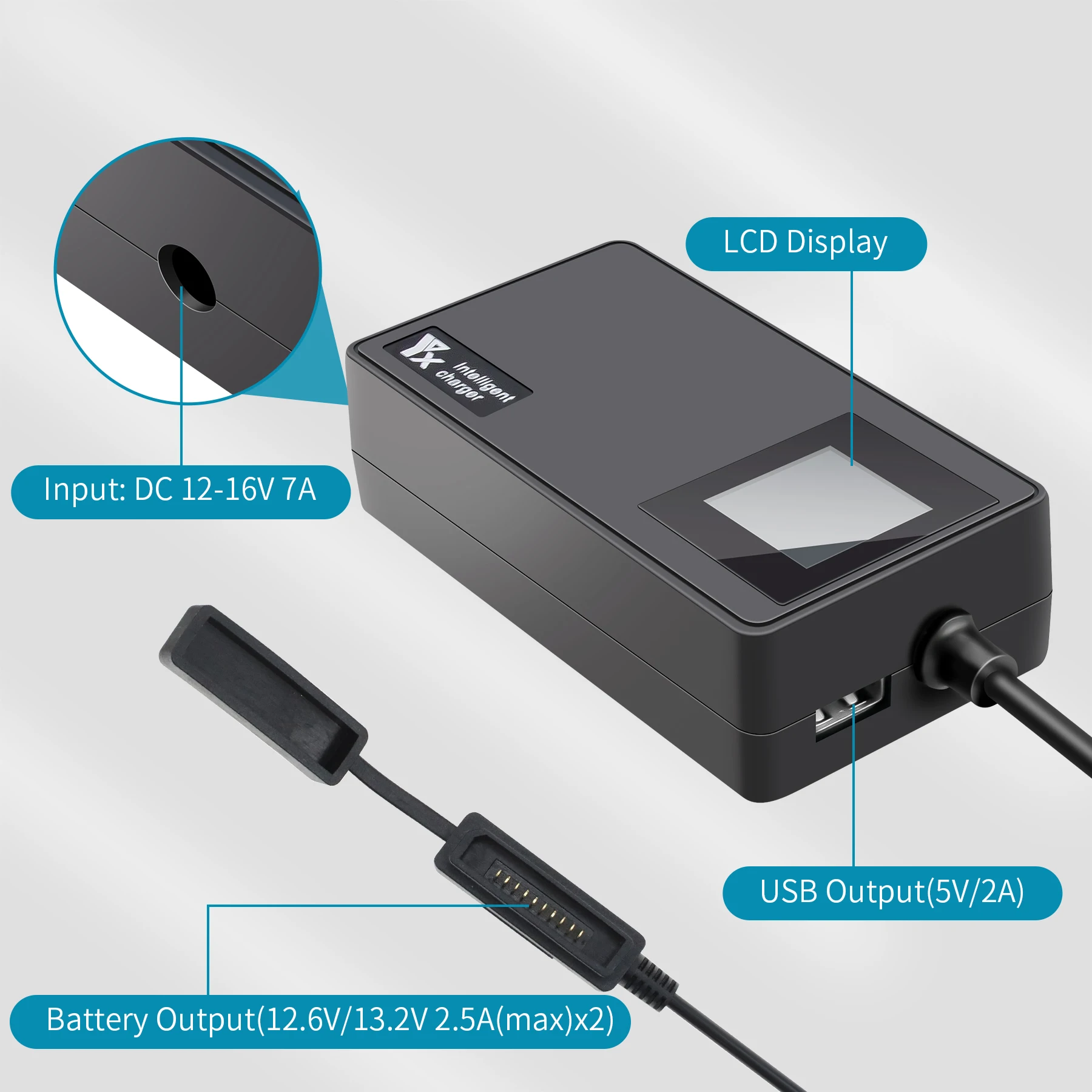 Caricabatteria da auto con display digitale per DJI Mavic Air 2 /Air 2S caricabatteria da veicolo con telecomando Hub di ricarica intelligente portatile