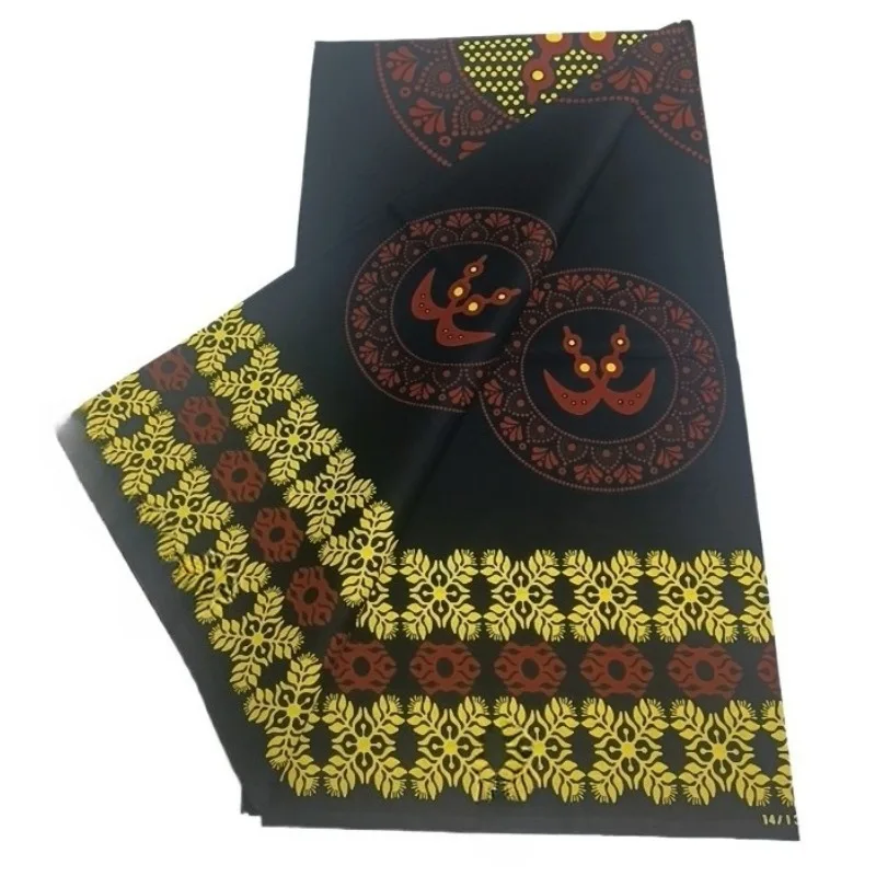 2026 New Fashion African Real Wax Fabric 100% Cotton Nigerian Ankara Fabric Block Prints Batik Dutch Women Sewing 6Yards