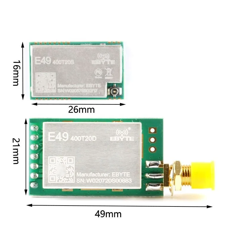 1 قطعة الصناعية الصف 433 ميجا هرتز اللاسلكية RF وحدة GFSK تعديل منخفضة الطاقة IPX واجهة E49-400T20S/D جديد في المخزون