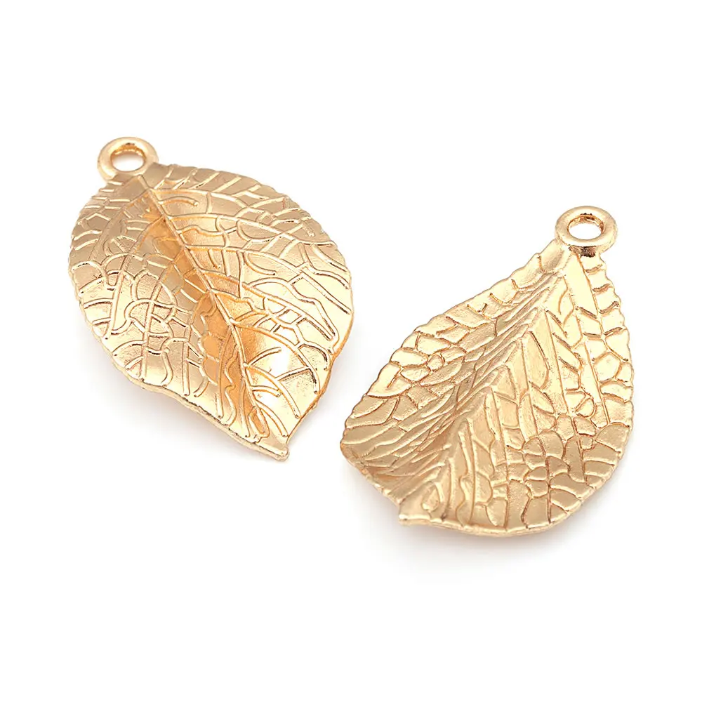 10PCS Antique Gold Color Zinc Alloy Tree leaf Charms High Quality Diy Jewelry Making Supplies Necklace Earrings Accessories