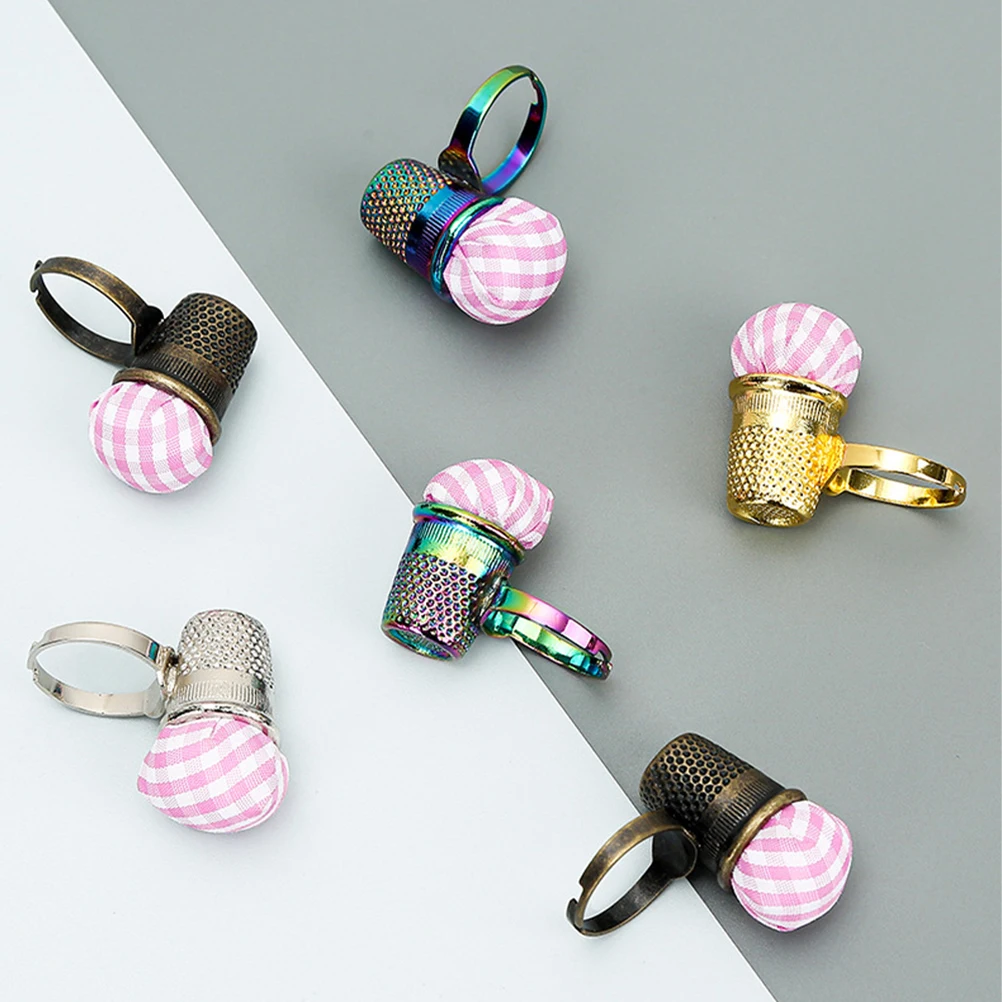 

Gold Thimble Finger Protector Lovely Sewing Pin Holder Compact Needle Cushion Daily Use Wear Resistant Handmade Tool
