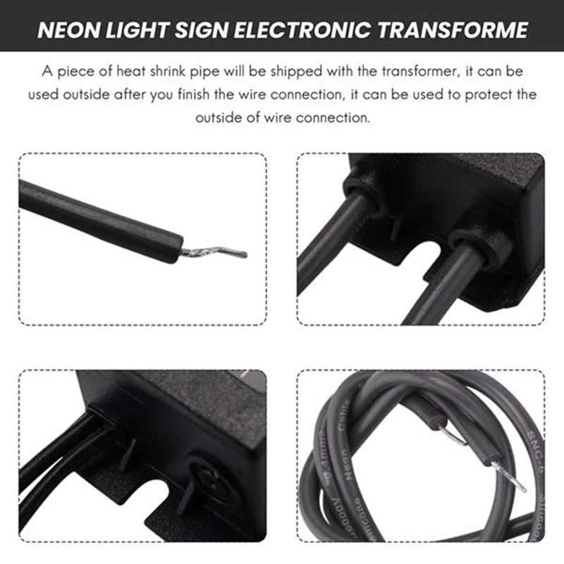Neon Light Transformer Sign Electronic Transformer Supply 3KV 30MA 5-25W Fit for Any Sizes of Glass Neon Light Sign-A56M view 3