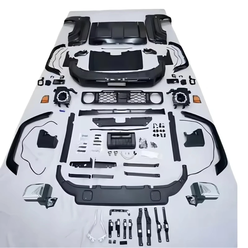 

Suitable for the LC76 and LC79 Models the New Improved Body Kit Includes Front Bumper Side Panels Headlights Hood Grille