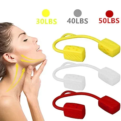 Ejercitador de mandíbula mejorado de 30/40/50 libras y tonificación del cuello, ejercitador de mandíbula para hombres y mujeres, reductor de barbilla doble para entrenamiento muscular facial