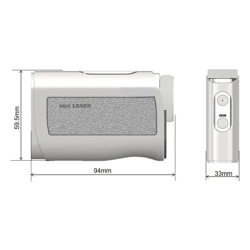 Lango 6x Magnification LCD / OLED Waterproof 1000 Meter 135g Mini Digital Golf Laser Rangefinder with Triangulation Mode