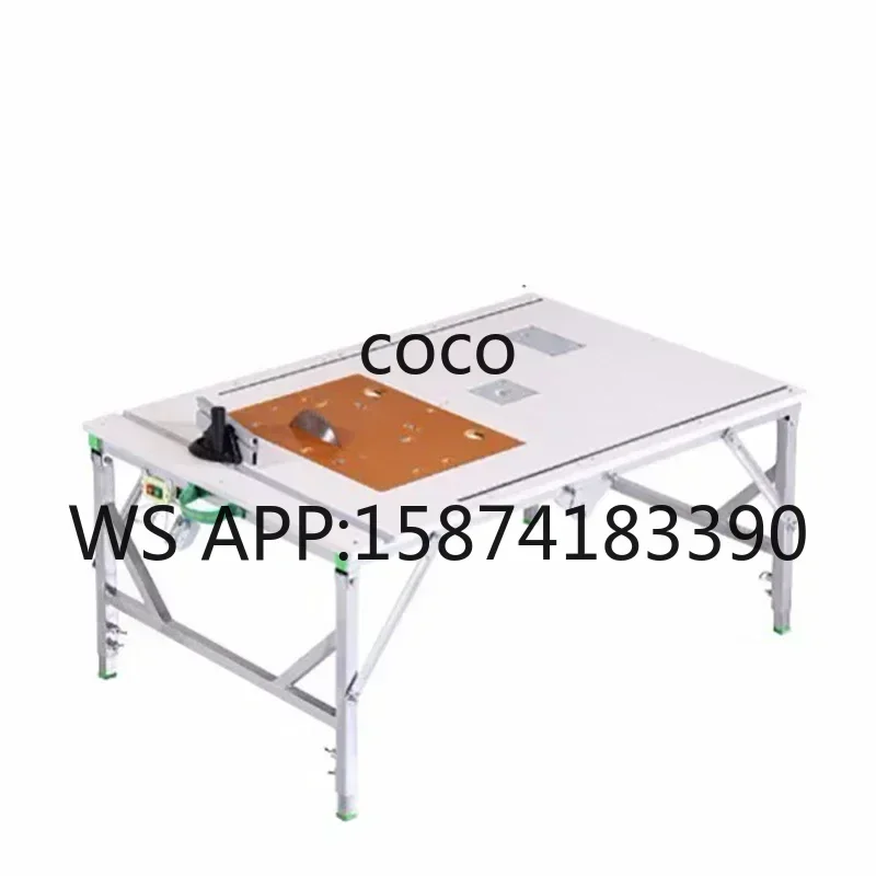 DIY Multifunctional Portable Table Saw Folding Lifting Sliding Upside Down Woodworking Tool