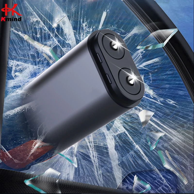 KMIND Alloy Car Safety Hammer Multifunction Car Glass Window Breaker Seat Belt Cutter Life-Saving for Car Emergency Escape