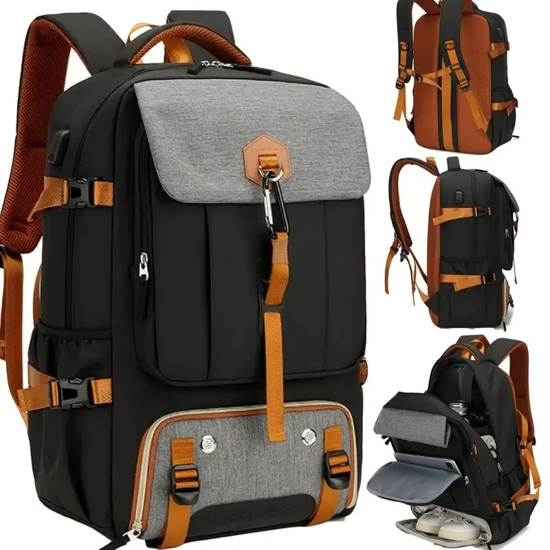 

2026 New Large-Capacity Travel Bag Waterproof Luggage Bag for Men Outdoor Hiking Business Duffle Backpack