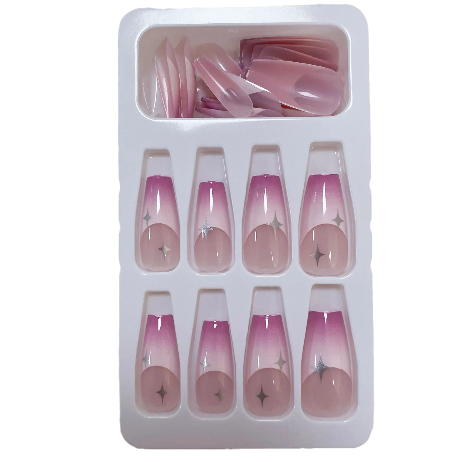 Long French Press-on Nail Ultra-long Ballerina Square Edge Artificial Nail for Nail Extension Suit Matching