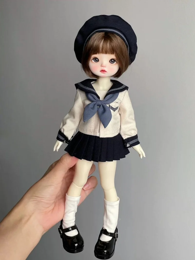 Roupas de boneca bjd são adequadas para conjunto de estilo universitário de tamanho 1/4 1/6 JK gola marinha roupas de boneca de marinheiro e acessórios de boneca