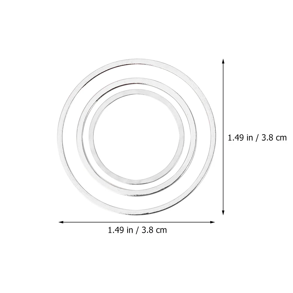 

60 Pcs Earring Pendant Round Alloy Lightweight Durable DIY Charm Jewelry Making Materials Bracelets Girls Accessories