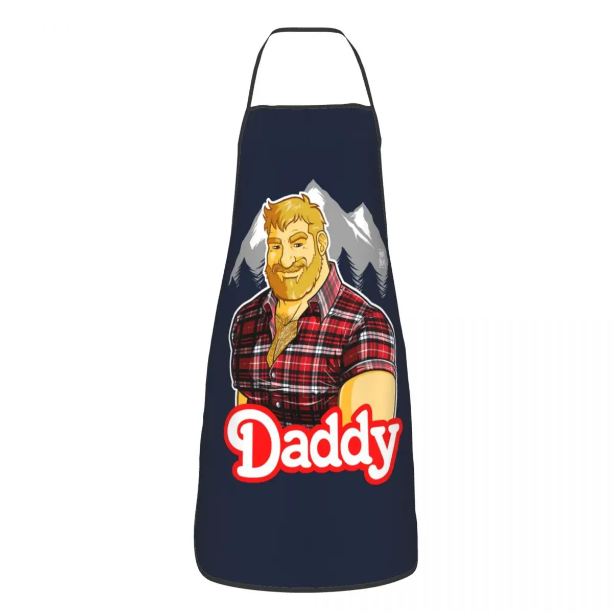 Bobo Bear Daddy Apron for Women Men Unisex Bib Gay Pride Cooking Kitchen Tablier Cuisine Chef Painting