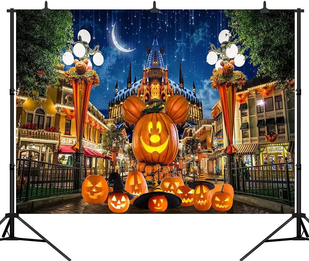 هالوين ماجيك مدرسة القلعة التصوير خلفية الماوس اليقطين النيزك الديكور صورة خلفية الصورة استوديو كشك الدعائم