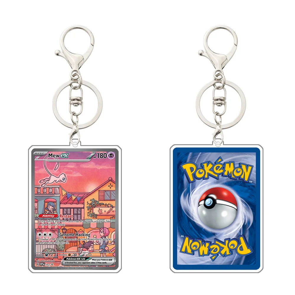 البوكيمون أنيمي Charizard Mew Venusaur Zapdos Gardevoir Alakazam لتقوم بها بنفسك بطاقة الألعاب شكل سلسلة مفاتيح مصنوعة من الأكريليك قلادة الديكور 5 سنتيمتر