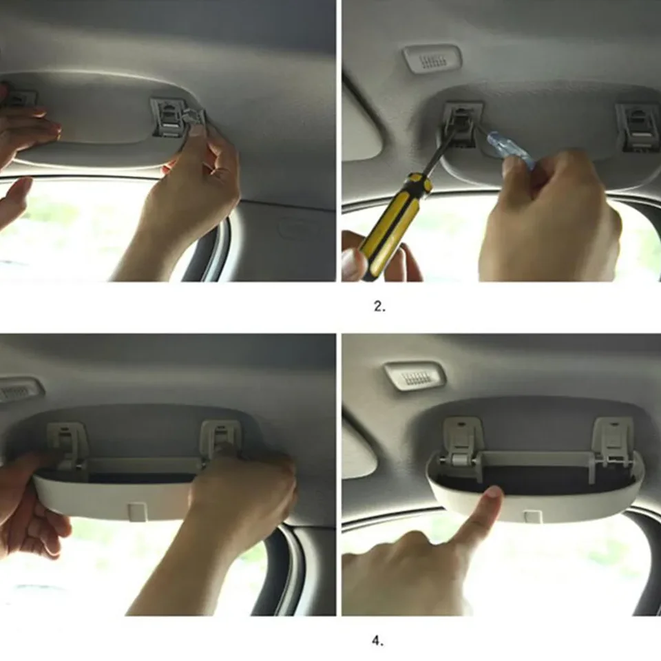 Support Lunettes De Soleil Voiture SKTU Pour BMW Série 1,3,5,7,X1,X3,X5,X7 – Étui ABS Beige, Installation Facile, Anti-rayures