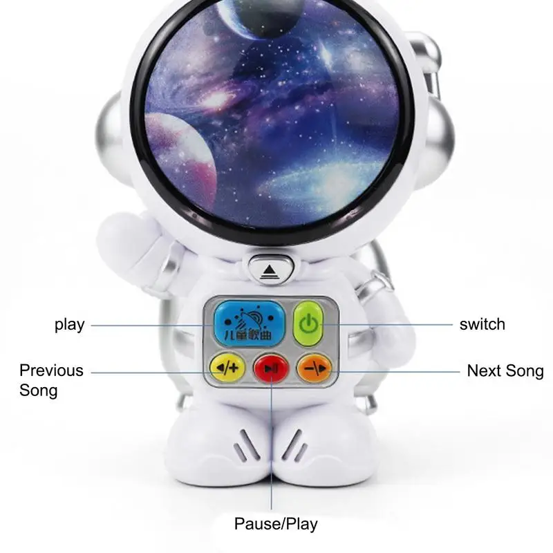 Story Telling Robot With 3 Discs Astronaut Robot Toy Electronic Story Machine Toys With Light Cute Early Childhood For Birthday