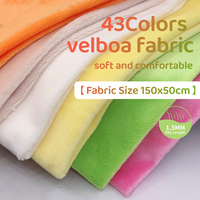 1.5mm Pile Cuddle Velboa Fabric Width 150cm Length 50cm Polyester Fabrics For Sewing Meters Soft Plush Fabric For Toys Free Ship