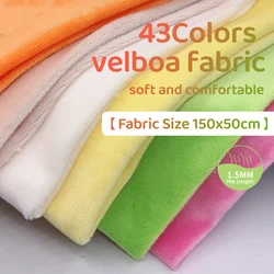 Tessuto Velboa coccole da 1,5 mm Larghezza 150 cm Lunghezza 50 cm Tessuti in poliestere per metri da cucire Tessuto morbido in peluche per giocattoli Nave libera