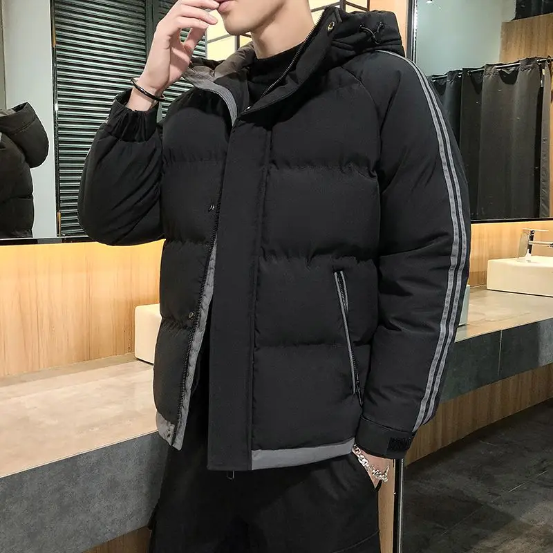 الرجال الشتاء سميكة القطن وسادة مبطنة 2025 معطف دافئ للشباب العصرية الخبز نمط ملابس خارجية سميكة صوف مبطن سترة #6