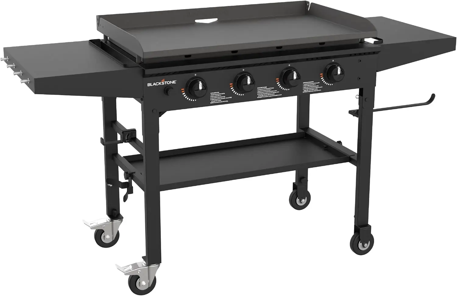 Griddle Omnivore com prateleiras laterais dobráveis, preto, 1554, 36"