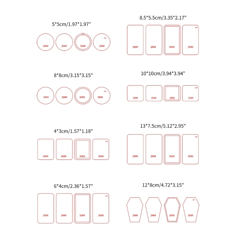 DIY Blank Card Brick Transparent Acrylic Plate Mold Empty Plates for DIY Hand-Making Craft