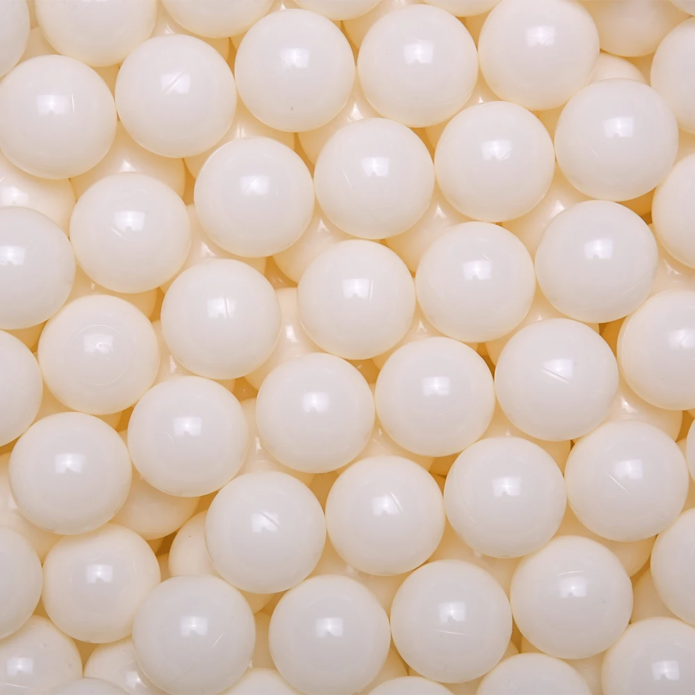 5.5cm Crush Proof Plastic Ball Pit Balls Beige for Kids Play with Bag Ball Pit Toys Party Decorations
