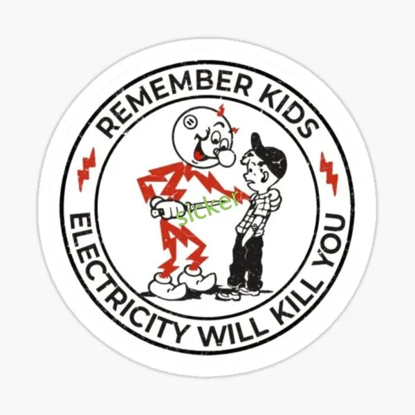 Danger Electric Decals الفينيل دراجة نارية ملصقات السيارات نمط مقاوم للماء الرسومات اكسسوارات السيارات التصميم #5