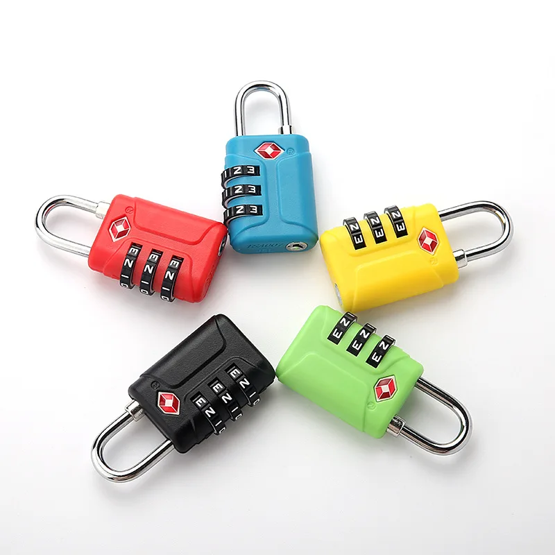 3 Dial TSA Customs Lock Anti Theft Security Padlock Combination Code Lock for Suitcase Luggage Travel Backpack