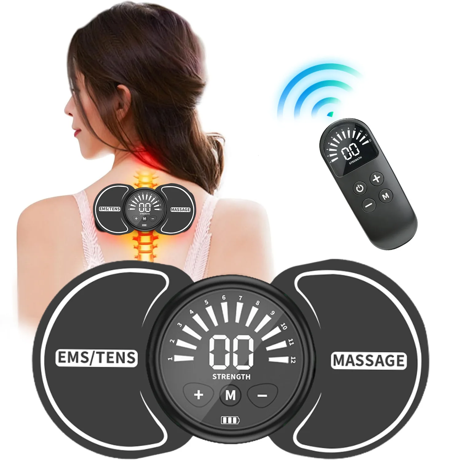 

Портативный массажер EMS для шеи - Беспроводной многофункциональный массажер для расслабления шейного отдела, плеч и поясницы
