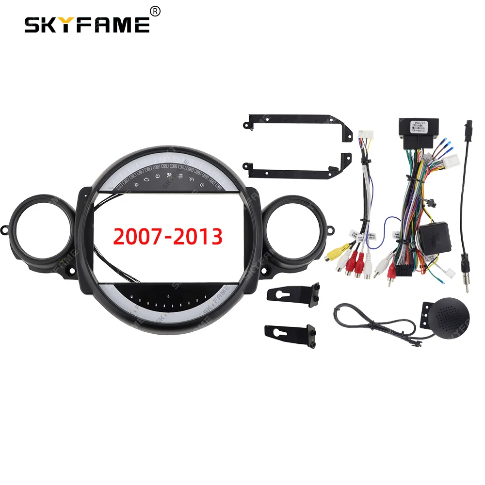 SKYFAME Car Frame Fascia Adapter Canbus Box Decoder Android Radio Dash Fitting Panel Kit For BMW Mini Couper R56 R60 R51