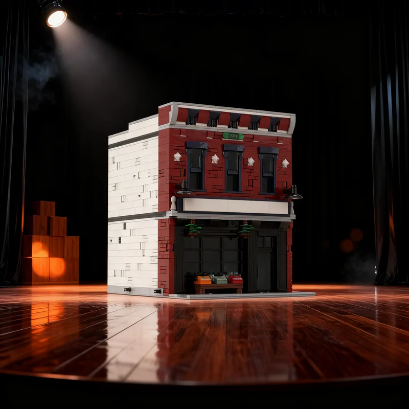 

2637 деталей MOC LeConte Typewiter: Модульная модель городского пейзажа, строительные блоки, креативный подарок для самостоятельной сборки, декор для демонстрации, премиум-класс для взрослых