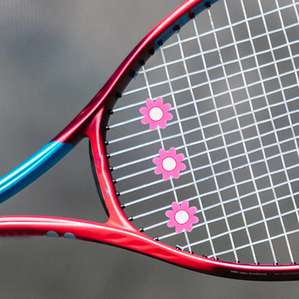 

7Pcs Tennis Racket Silicone Dampeners Flower Design Shock Absorbers Vibration Dampener Lightweight Tennis Accessory
