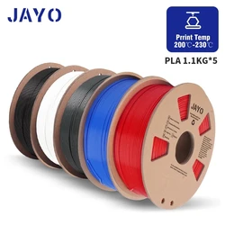 JAYO-filamento PLA Meta/ABS/PETG/SILK/PLA de 1,75 MM, 5 rollos de impresora 3D 100% sin burbujas para FDM, Material de regalo artesanal, envío rápido