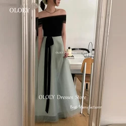 OLOEY Simple Korea Strapless Wedding Dress With Bolero Photoshoot Floor Length Prom Dress A Line Soft Organza Women Corset Back