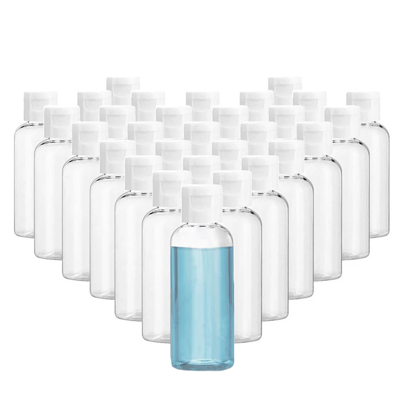 10 قطع من زجاجات السفر البلاستيكية 5 مل - 100 مل، زجاجات تخزين، حاويات فارغة قابلة لإعادة الملء مع غطاء قلاب مانع للتسرب لمستلزمات النظافة #1